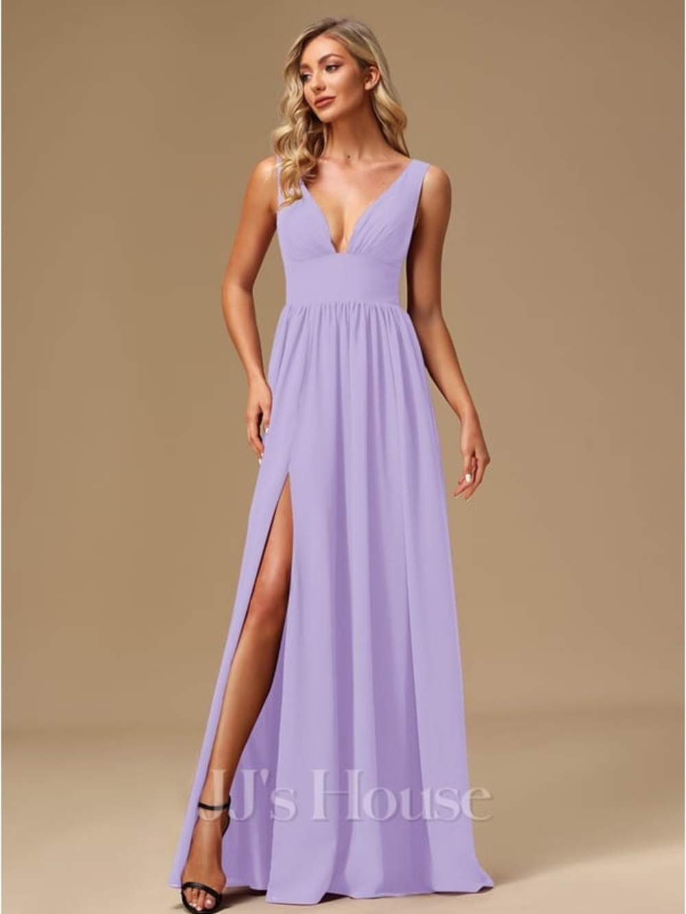 JJs House Lilac Sleeveless V-Neck A-Line Dress size 8